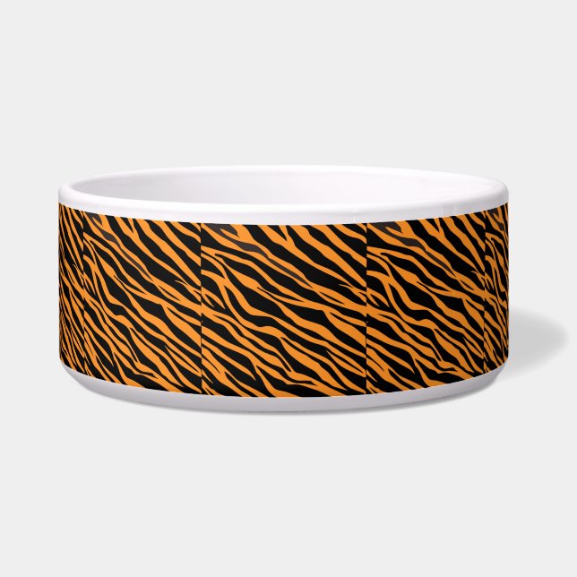 Orange Zebra Striped Bowl (Front)