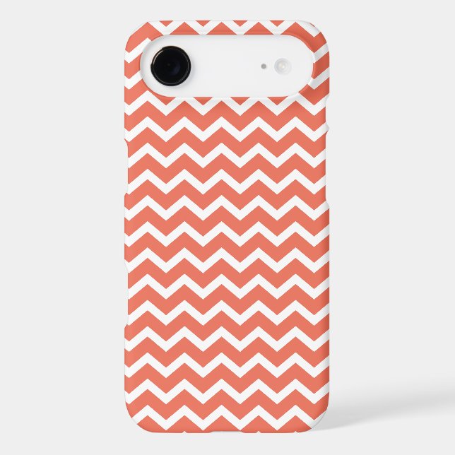 Orange Zig Zag Chevrons Pattern Case-Mate iPhone Case (Back)