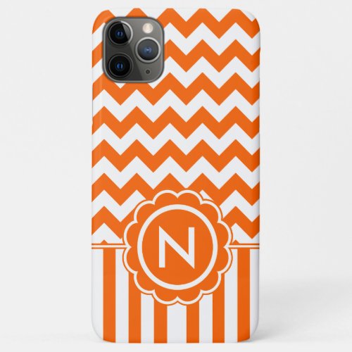 Orange Zig Zag Monogram iPhone 11 Pro Max Case