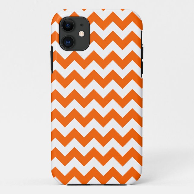 Orange Zig Zag Pattern Case-Mate iPhone Case (Back)