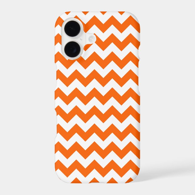 Orange Zig Zag Pattern Iphone Case (Back)