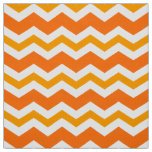 Orange Zig Zag Upholstery Fabric By the Yard