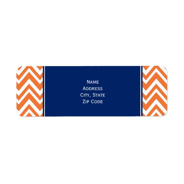 Orange Zigzag Pattern with Royal Blue Label (Front)