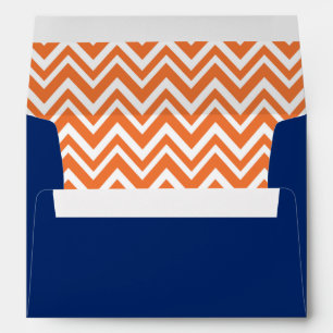 Orange Zigzag Pattern withRoyal Blue Envelope