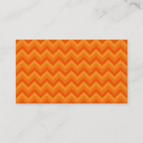 Orange Zigzag Stripes. Business Card Template