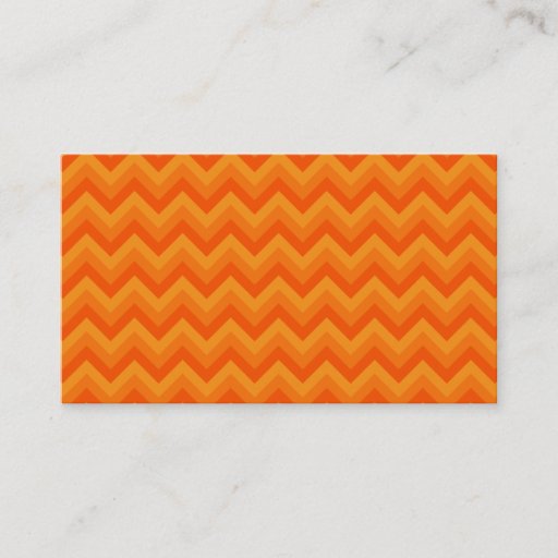 Customizable Orange Zigzag Stripes. Business Card Template