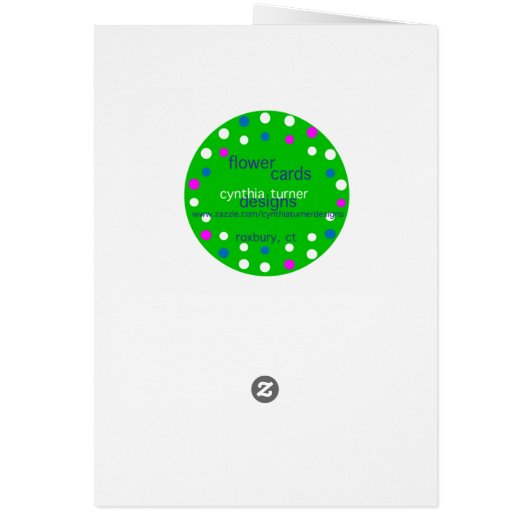 Orange Zinnia by Cynthia Turner Designs (Back)