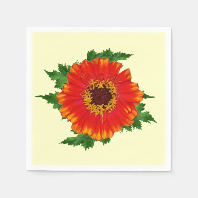 Orange Zinnia Napkins (Front)