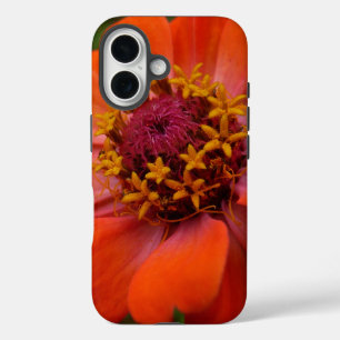 Orange Zinnia Wildflower Nature Floral iPhone 16 Case