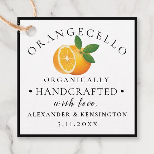 Orangecello Homemade Favor Tags