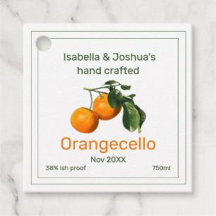 Orangecello label vintage orange illustration