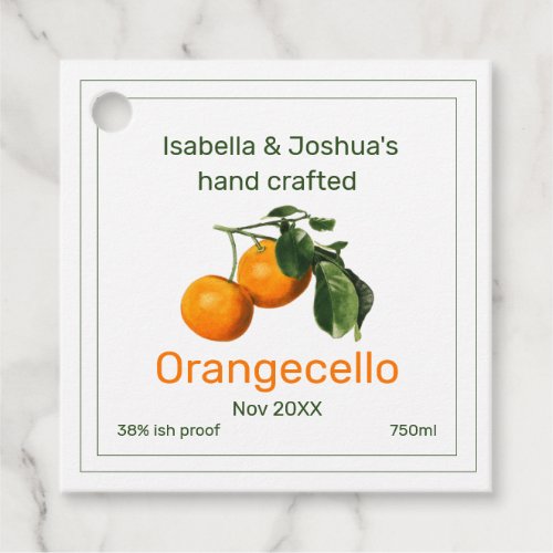  Orangecello label  vintage orange illustration