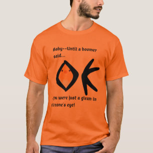 Orange'Gleam in Eye' Boomeranged T-Shirt