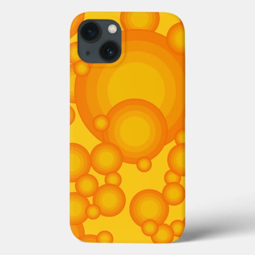 Oranger 70s styling circles like bubbles Case_Mate iPhone 13 Case