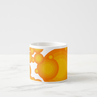Oranger 70s styling circles like bubbles espresso cup