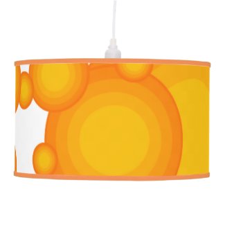 Oranger 70s styling circles like bubbles hanging lamp