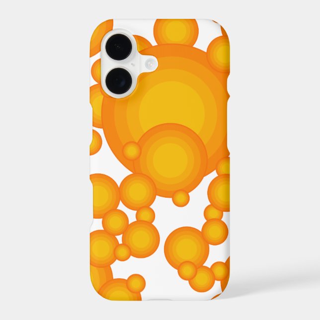 Oranger 70s styling circles like bubbles iphone case (Back)
