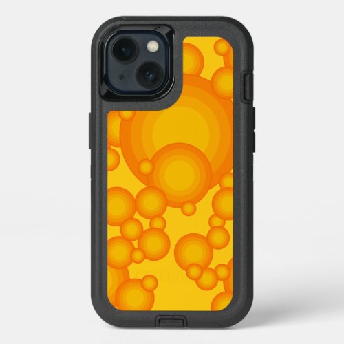 Oranger 70s styling circles like bubbles OtterBox  iPhone 13 Case