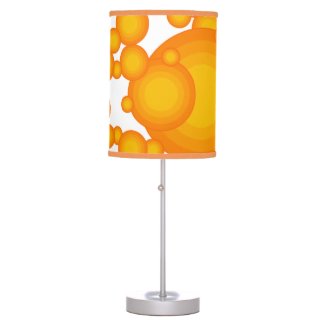 Oranger 70s styling circles like bubbles table lamp
