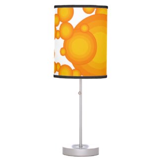 Oranger 70s styling circles like bubbles table lamp