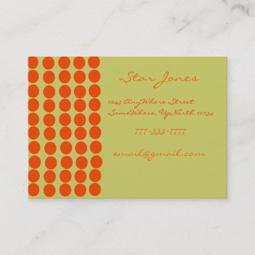 Customizable Orangerie Business Card Template
