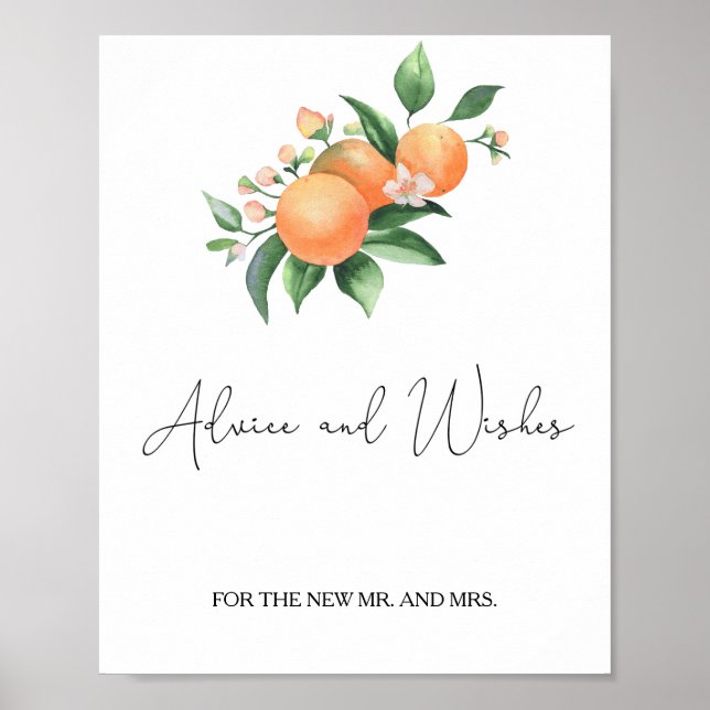 Oranges - Advice and Wishes for Newlyweds Poster (Front)