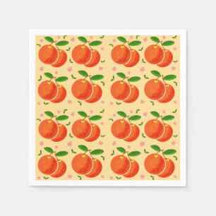 Oranges and blossoms napkins