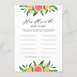 Oranges and Grapefruits How Old Were the Mom-to-be Enclosure Card