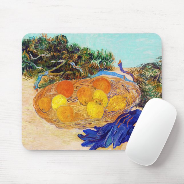 Oranges and Lemons with Blue Gloves, Van Gogh Mouse Pad (With Mouse)