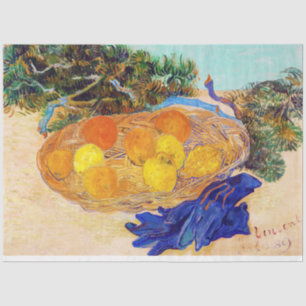 Oranges and Lemons with Blue Gloves, Van Gogh Tissue Paper