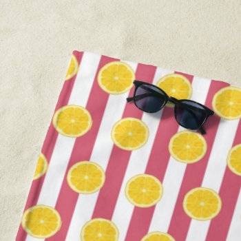Oranges And Nantucket Red Fiesta Party Beach Towel by Ohhhhilovethat at Zazzle