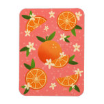 Oranges and orange blossom joy  magnet