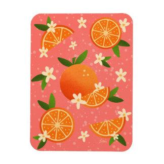 Oranges and orange blossom joy  magnet