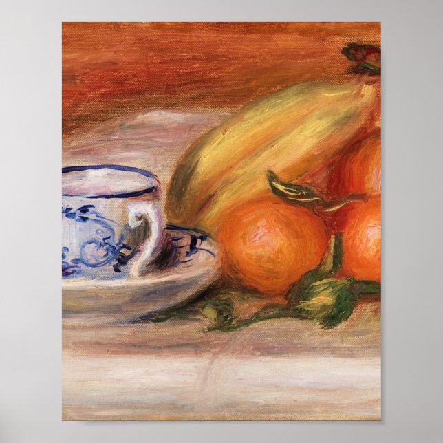 Oranges Bananas and Teacup by Auguste Renoir Poster (Front)