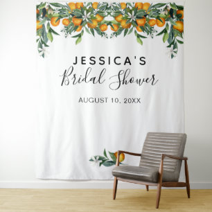 Oranges Bridal Shower Backdrop Photo booth