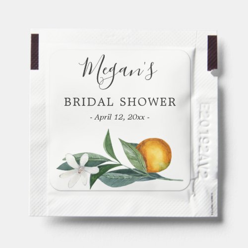Oranges Bridal  Shower favors Hand Sanitizer Packet