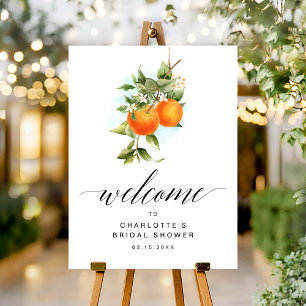 Oranges Bridal Shower Welcome Sign