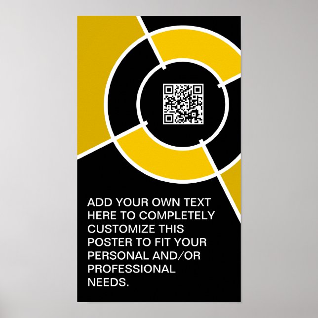 oranges bullseye QR code Poster (Front)