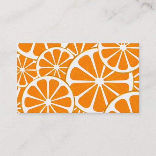 Customizable oranges business cards