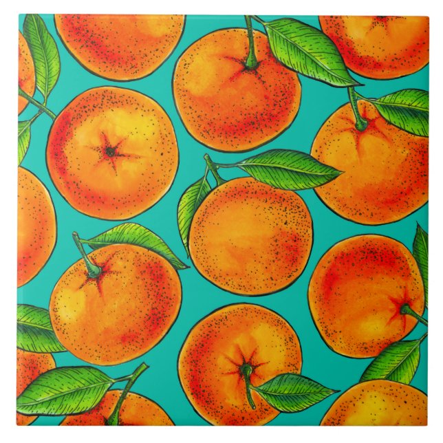 Oranges Ceramic Tile (Front)