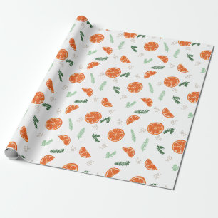 Oranges - Christmas Holiday Wrapping Paper