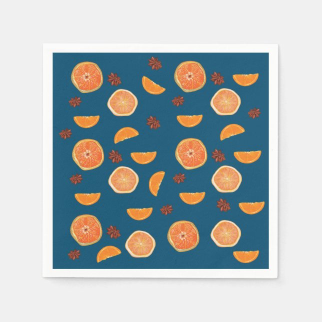 Oranges  & Cinnamon Napkins (Front)