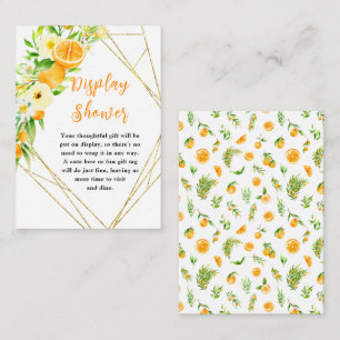 Oranges Citrus Baby Shower Display Shower Enclosure Card