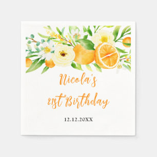 Oranges Citrus Baby Shower Napkins