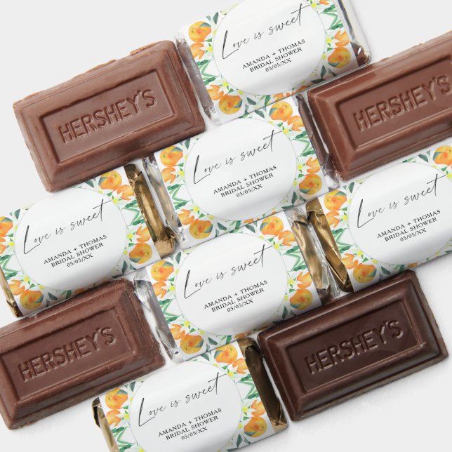 Oranges Citrus - Bridal shower Hershey's Miniatures (Assorted)