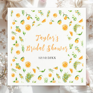Oranges Citrus Bridal Shower Napkins