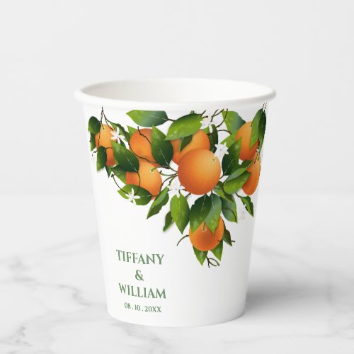 Oranges Citrus Fruit Cocktail Party Paper Cups