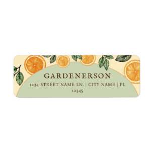 Oranges Citrus Fruit Return Address Label