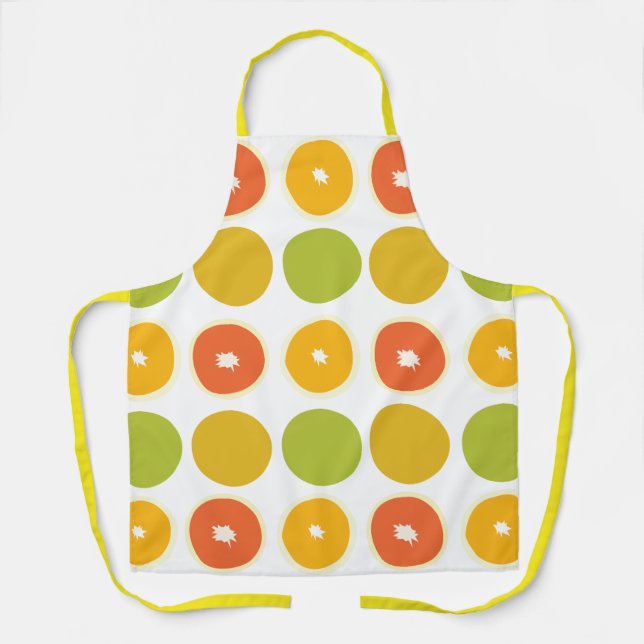 Oranges Citrus Fruits Food Pattern     Apron (Front)