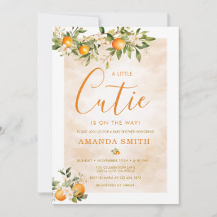 Oranges Citrus Is On The Way Baby Shower Invitation